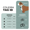 COLEIRA AVULSA COM TAG ID ROSA